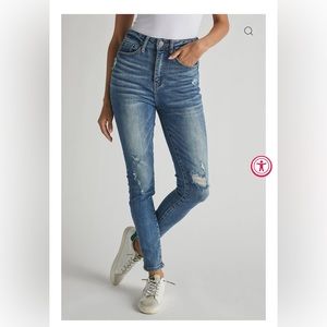 Risen high rise vintage-wash skinny jeans